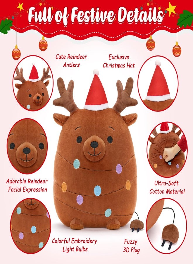 FunisFun Christmas Plush Pillow, Holiday Xmas Plush Stuffed Animal, Perfect for Secret Santa Gag Gift (Reindeer) - Image 3